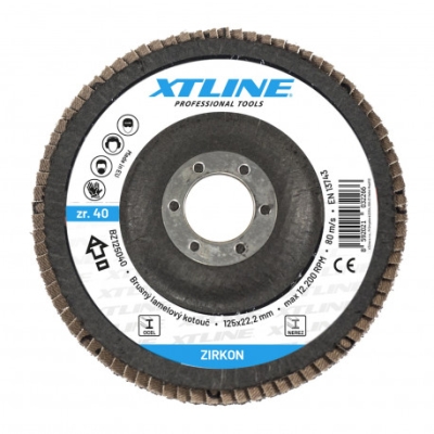 ABRASIVES - Kotúč brúsny lamelový zirkón 115mm zr.80 (balenie 5ks)