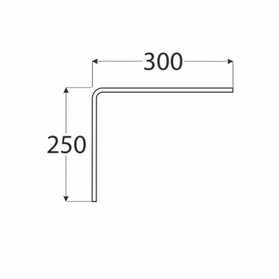 Konzola oceľová biela 300x250mm (balenie 10ks)