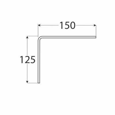 Konzola oceľová biela 150x125mm ZN81102 (balenie 10ks)