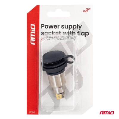 AMiO - Zásuvka prídavná, napájacia, skrutkovacia 250W 12V 24V
