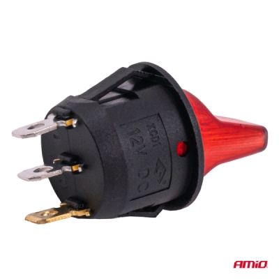 AMiO - Prepínač s červeným podsvietením 20A 12V