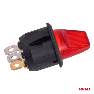 AMiO - Prepínač s červeným podsvietením 20A 12V