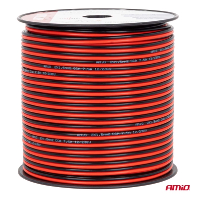 AMiO - Vodič reproduktora dvojžilový CCA 2x1.5mm2 100m 7.5A