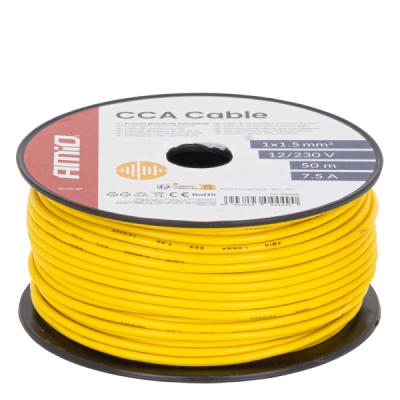 AMiO - Vodič reproduktora jednožilový CCA 1x1.5mm2 50m 7.5A 12/230V
