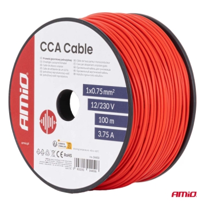 AMiO - Vodič reproduktora jednožilový CCA 1x0.75mm2 100m 3.75A 12/230V
