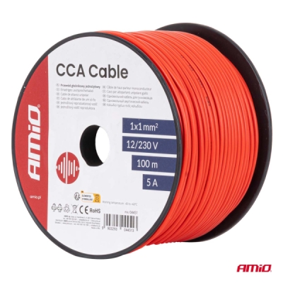 AMiO - Vodič reproduktora jednožilový CCA 1x1 mm2 100 m 5 A 12/230 V