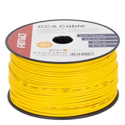 AMiO - Vodič reproduktora jednožilový CCA 1x0.75mm2 100m 3.75A 12/230V