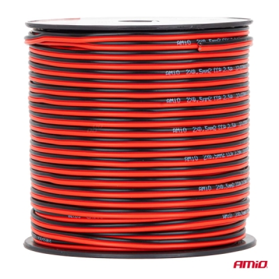 AMiO - Vodič reproduktora dvojžilový CCA 2x0.5mm2 100m 2.5A
