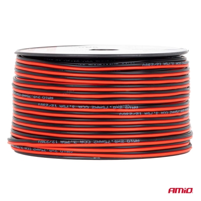 AMiO - Vodič reproduktora dvojžilový CCA 2x0.75mm2 100m 3.75A