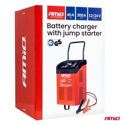 AMiO - Autonabíjačka s funkciou štartovania max. 40A 12/24V Štartovanie 300A