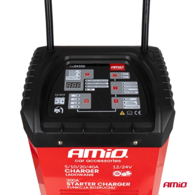AMiO - Autonabíjačka s funkciou štartovania max. 40A 12/24V Štartovanie 300A