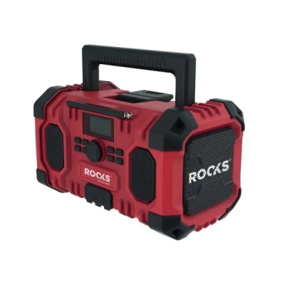 ROOKS OK-03.4322 Rádio AQ-ONE MUSIC WORK 20 V, Bluetooth, DAB+, 15 W, súprava 2 Ah