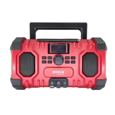 ROOKS OK-03.4322 Rádio AQ-ONE MUSIC WORK 20 V, Bluetooth, DAB+, 15 W, súprava 2 Ah