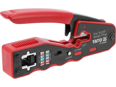 Yato - Krimpovacie kliešte na priechodné konektory RJ45