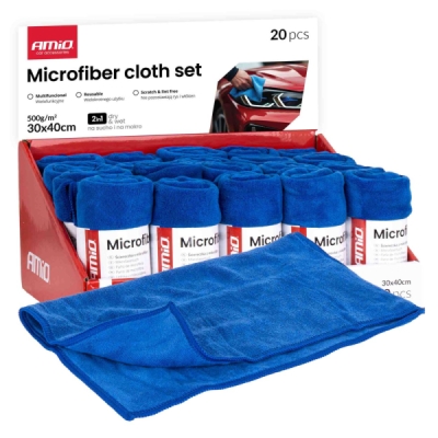 Sada utierok z mikrovlákna 1ks 500gsm 30x40cm AMiO-04490