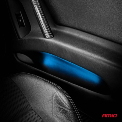 AMiO - LED pásiky COB do auta modrá 2x30 cm 12 V