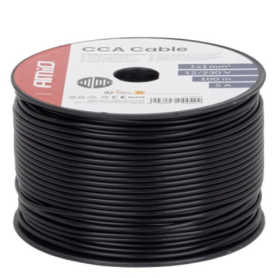AMiO - Vodič reproduktora jednožilový CCA 1x1mm2 100m 5A 12/230V