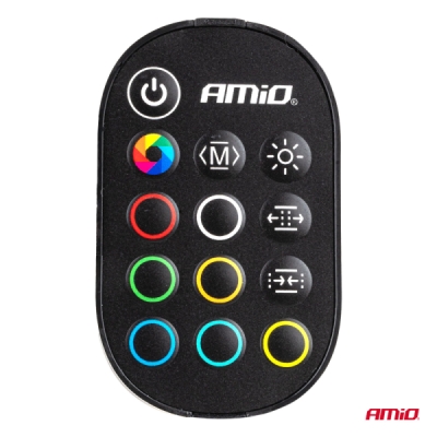 AMiO - LED pásiky COB do auta s diaľkovým ovládaním viacfarebný RGB 2x30cm 12V