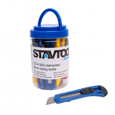 STAVTOOL - Sada odlamovacích nožov 18mm 12ks