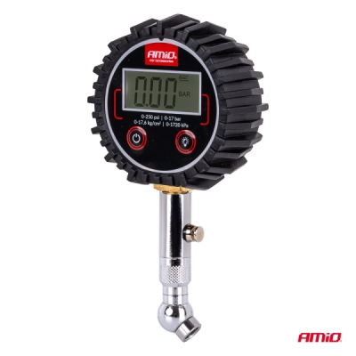 AMiO - Pneumerač digitálny s otočnou hlavicou a resetovacím ventilom 17 bar