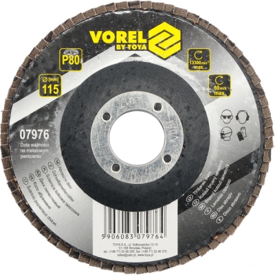 Vorel - Kotúč brúsny lamelový 115mm P80