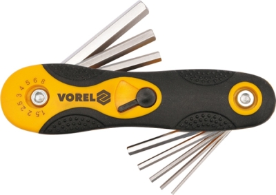 Vorel imbusové kľúče CrV 1,5–8 mm, satén, 8 ks