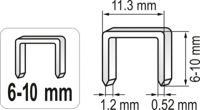 Vorel kladivová sponkovačka 6–10 mm
