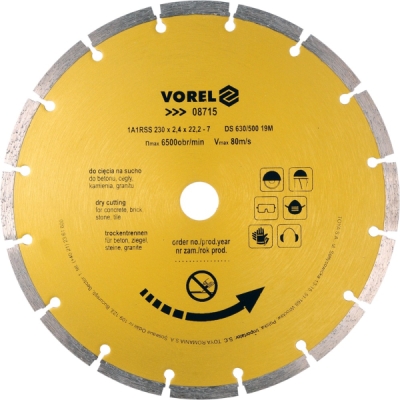 Vorel diamantový kotúč 230 mm, segmentový