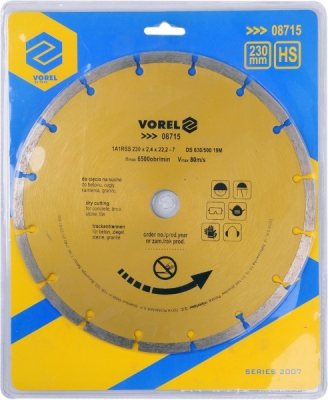 Vorel diamantový kotúč 230 mm, segmentový