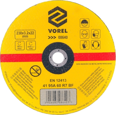 Vorel rezný kotúč na kov 230×3,2×22 mm