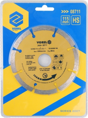Vorel diamantový kotúč 115 mm, segmentový