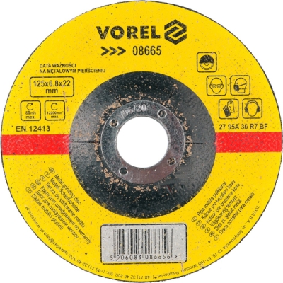 Vorel - Kotúč brúsny na kov 125x22x6.8mm
