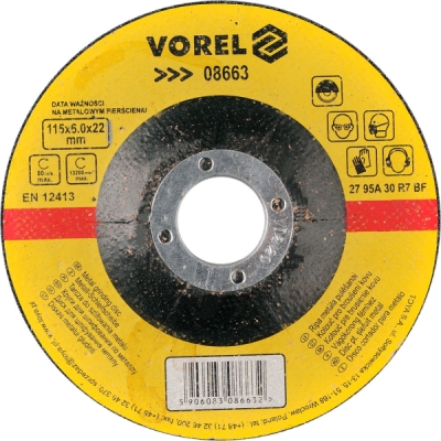 Vorel brúsny kotúč na kov 115×6×22 mm