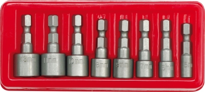 Vorel nástrčné hlavice 5–13 mm, uchytenie 1/4″, 8 ks