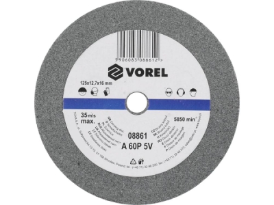 Vorel kotúč do stolovej brúsky 125×12,7×17 mm, jemný
