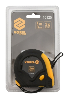 Vorel zvinovací meter žlto-čierny 5 m×19 mm