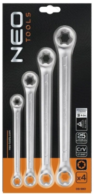 NEO - Sada TORX kľúčov, E6-24, 4ks