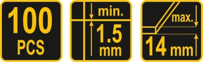 Vorel nivelačné klipy na obklady 1,5 mm, 100 ks