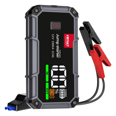 AMIO - Štartovací 3v1 powerbanka s LED baterkou 12V 12Ah 1000A PRO