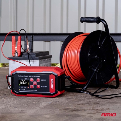 Amio - Digitálny usmerňovač s pomôckou na štartovanie AGM GEL STD LFP MAX 25A 12V 24V PRO