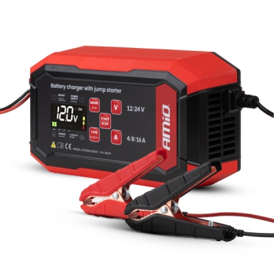 Amio - Digitálny usmerňovač s pomôckou na štartovanie AGM GEL STD LFP MAX 16A 12V 24V PRO