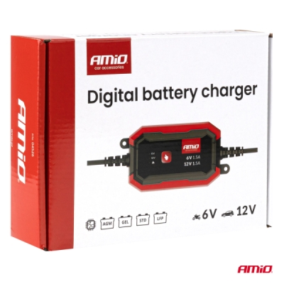 AMIO - Digitálna nabíjačka AGM GEL STD LFP MAX 1.5A 6V 12V