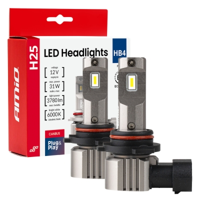 AMiO - LED žiarovky hlavného svietenia Séria H25 CANBUS HB4 9006 12V 31W