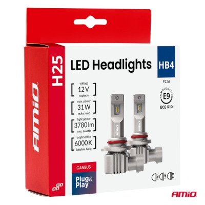 AMiO - LED žiarovky hlavného svietenia Séria H25 CANBUS HB4 9006 12V 31W
