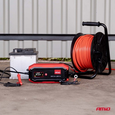 AMIO - Digitálna nabíjačka AGM GEL STD LFP MAX 10A 12V 24V PRO