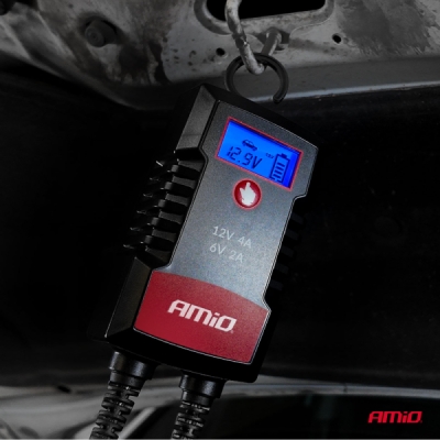 AMiO - Nabíjačka digitálna AGM GEL STD LiFePo4 MAX 4A 6/12V PRO HOOK