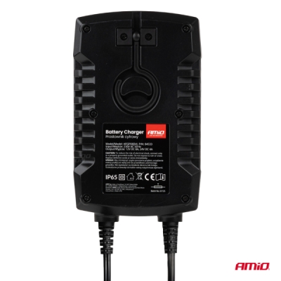 AMiO - Nabíjačka digitálna AGM GEL STD LiFePo4 MAX 8A 12/24V PRO HOOK