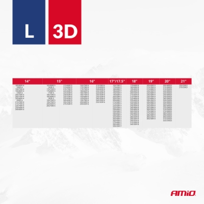 AMIO textilné snehové reťaze 3D L, 2 ks