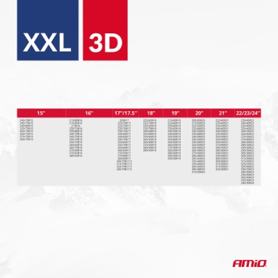 AMIO textilné snehové reťaze 3D XXL, 2 ks