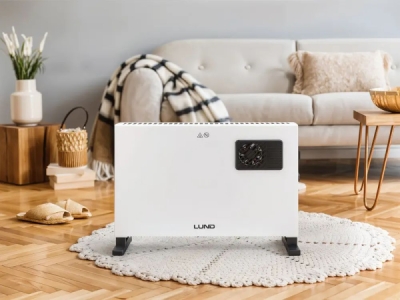 LUND - Konvektorový ohrievač biely 2000W